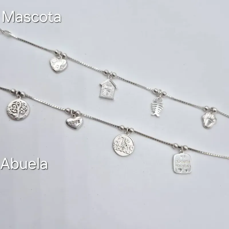 Pulsera temática de mascota y abuela