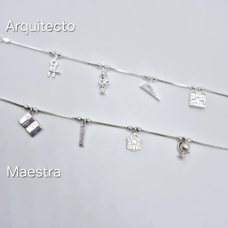 Pulseras temáticas de arquitect@ y maestr@