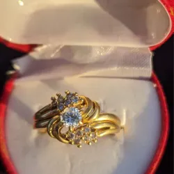 Anillo de compromiso oro 14k