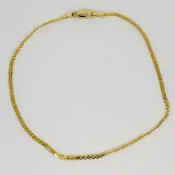 Tobillera laminada 14k