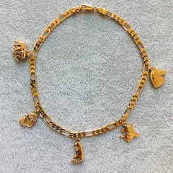 Tobillera laminada 18k