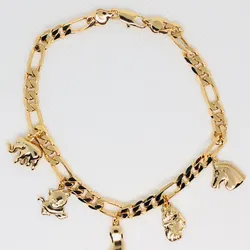 Tobillera laminada 18k