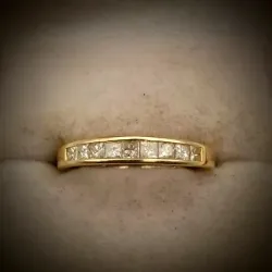 Alianza Con Brillantes Maciza 14K