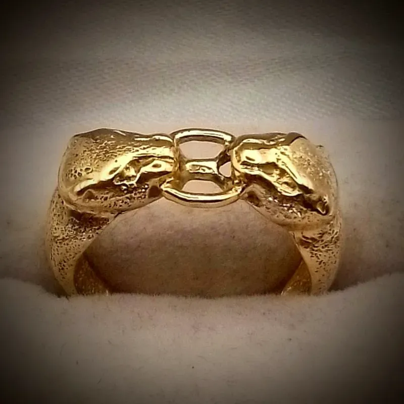 Anillo 2 Panteras entrelazadas