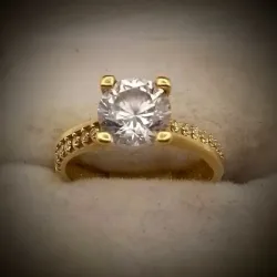 Anillo Compromiso Una sola pieza Maciza 10K