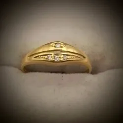 Anillo Compromiso Una Sola Pieza Sencillo 14K