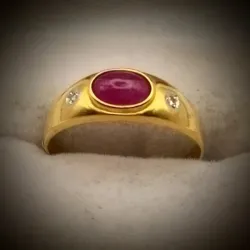 Anillo con Gemas Preciosas Sencillo