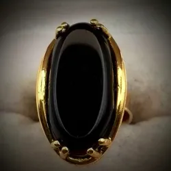 Anillo Con Volumen Gema Negra exclusivo