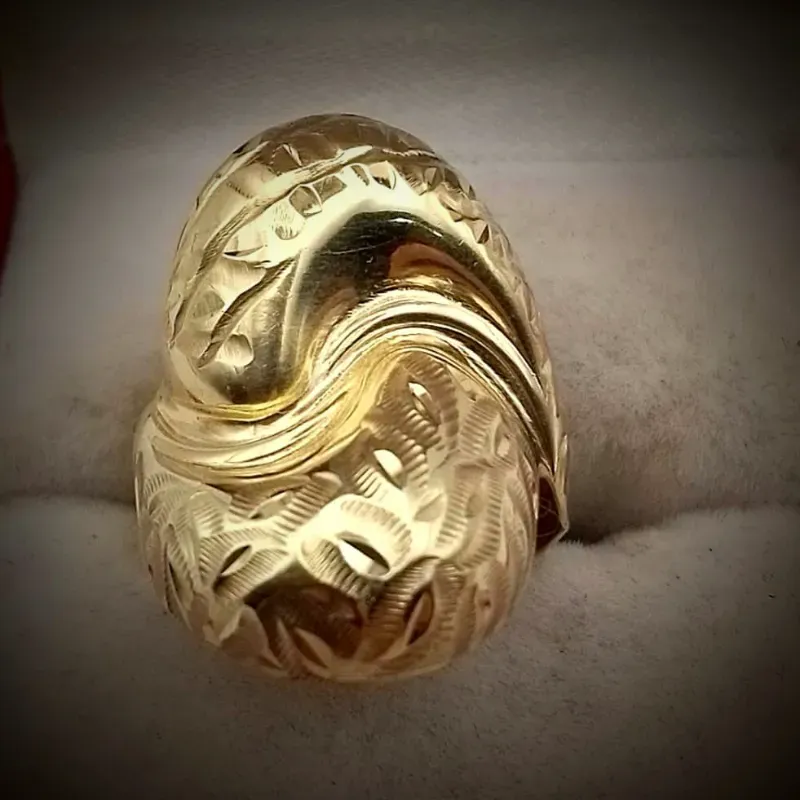 Anillo Estilo Concha Con Volumen