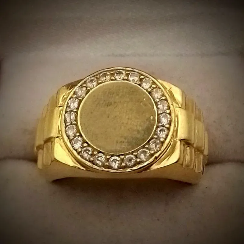 Anillo Exclusivo Redondo Con Circones Blanco