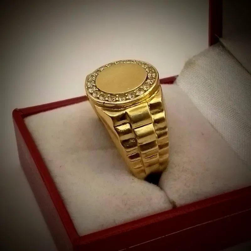 Anillo Exclusivo Redondo Con Circones Blanco