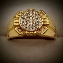 Anillo Macizo Circones Pequeños que hacen un Círculo