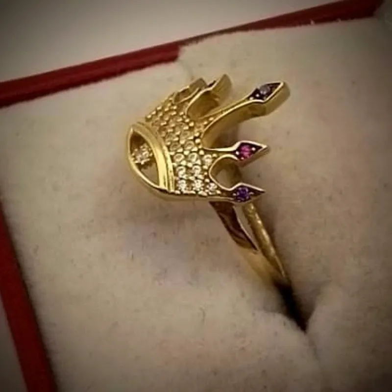 Anillo Original 10K Signo de Rolex en Relieve