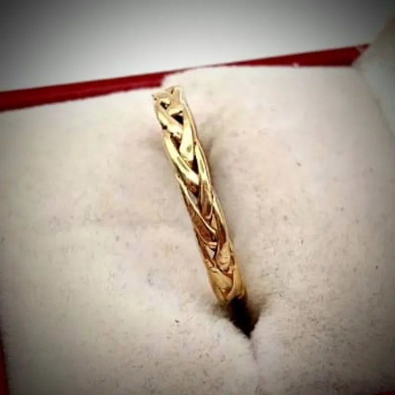 Anillo Original 10K Trenzado Sencillo