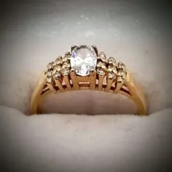 Anillo Original 14K Compromiso Moderno