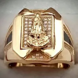 Anillo Original 14K Exclusivo Con Vírgen de la Caridad en Relieve