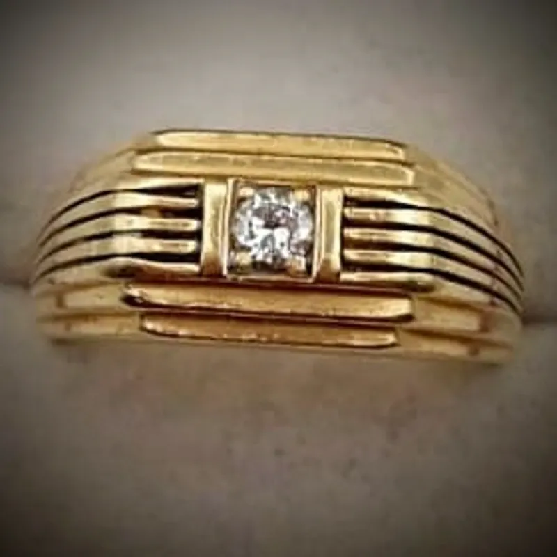 Anillo Original 14K Macizo Exclusivo con brillante