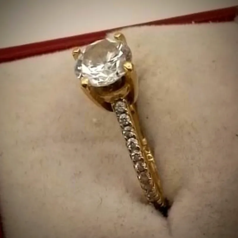 Anillo Original 14K Una sola pieza Exclusiva Moderno