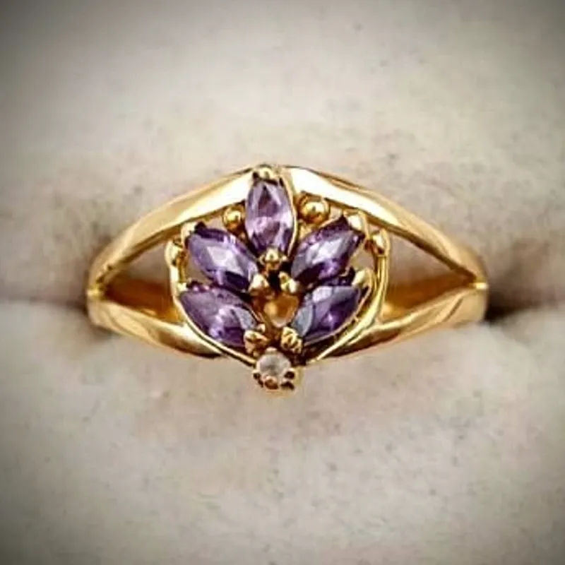 Anillo Original 18K Exclusivo con Gemas Preciosas