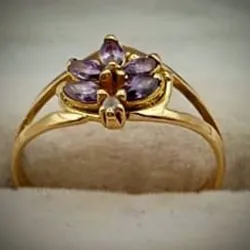 Anillo Original 18K Exclusivo con Gemas Preciosas