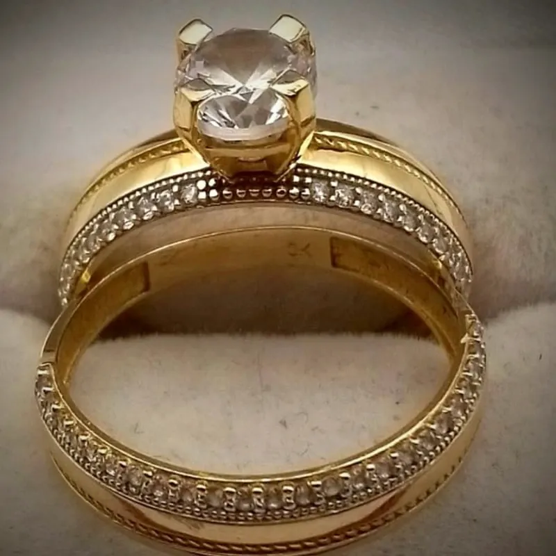 Anillos Originales 10K De compromiso Doble Exclusivos