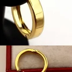 Aretes estilo argolla lisa y ancha