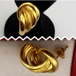Aretes estilo concha en forma de caracol