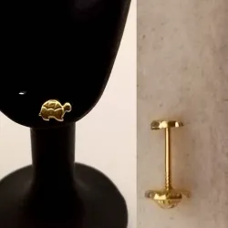 Aretes (Nuevos) de Bebé Forma Jicotea Relieve Chiquita