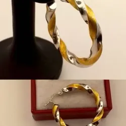 Argollas Combinadas Amarilla y Blanca Melcochas Exclusivas