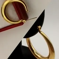 Argollas con volumen de tubo medio liso son número 3