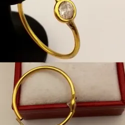 Argollas de tubo fino con circón cierre africano #4