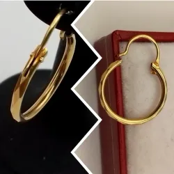 Argollas de tubo fino con rombos número 2