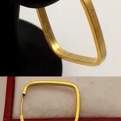 Argollas de tubo liso cuadradas