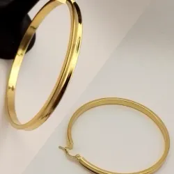 Argollas de tubo plano liso grandes