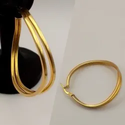 Argollas doble lisas ovaladas número 5