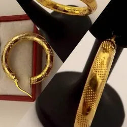 Argollas Exclusivas Estilo Cebra Tubo Gordo