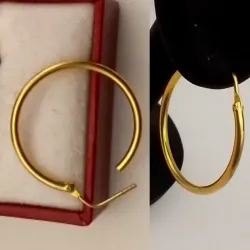 Argollas lisa de tubo fino cierre africano #4