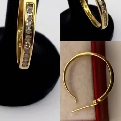 Argollas Macizas Con Circones Blanco en El Medio