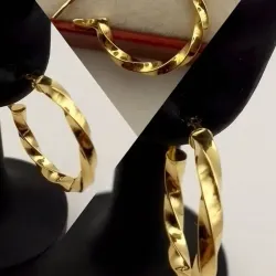 Argollas Melcocha Tono Oro Rosa