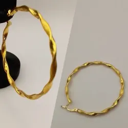 Argollas melcochas de tubo fino torcidas