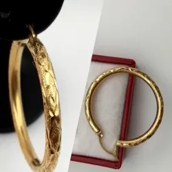 Argollas nevadas macizas con ramos