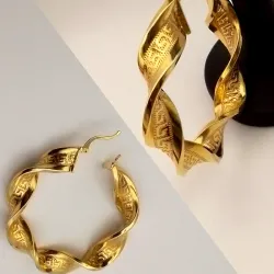 Argollas torcidas 14K