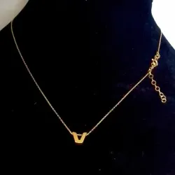 Cadena Ajustable Exclusiva Y Personalizada Con Letra V