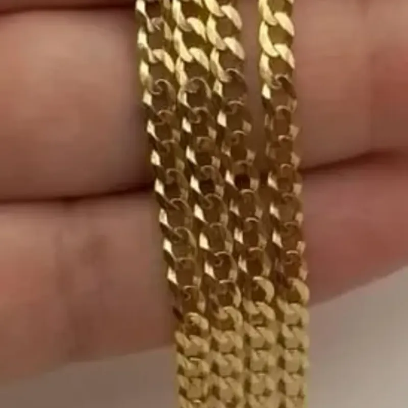 Cadena Maciza Eslabón Pegado Barbada