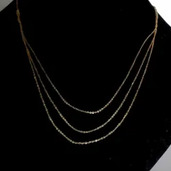 Cadena Original 18K Modelo Rolo con un diseño exclusivo que se  divide en 3 cadenas