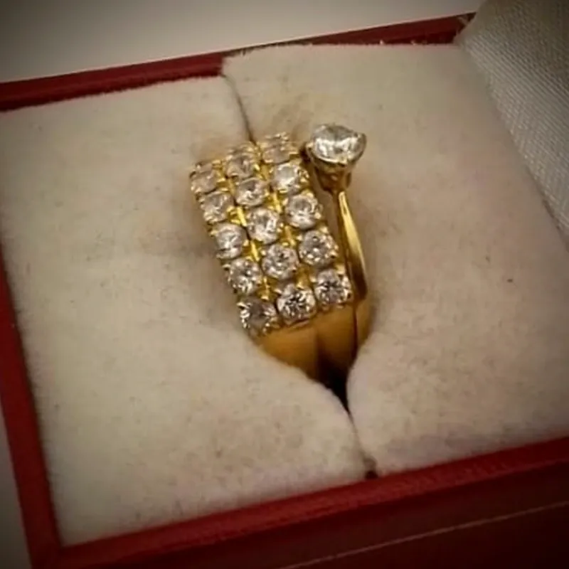 Compromiso Original 18K De dos piezas Súper Exclusivo