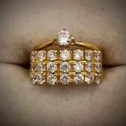 Compromiso Original 18K De dos piezas Súper Exclusivo