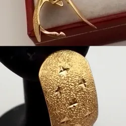 Conchas macizas de oro rosa