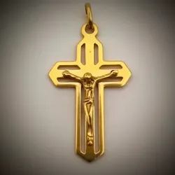 Dije de Crucifijo Calado con Jesús