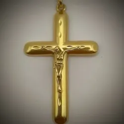 Dije de Crucifijo Grande de Canelón con Jesús